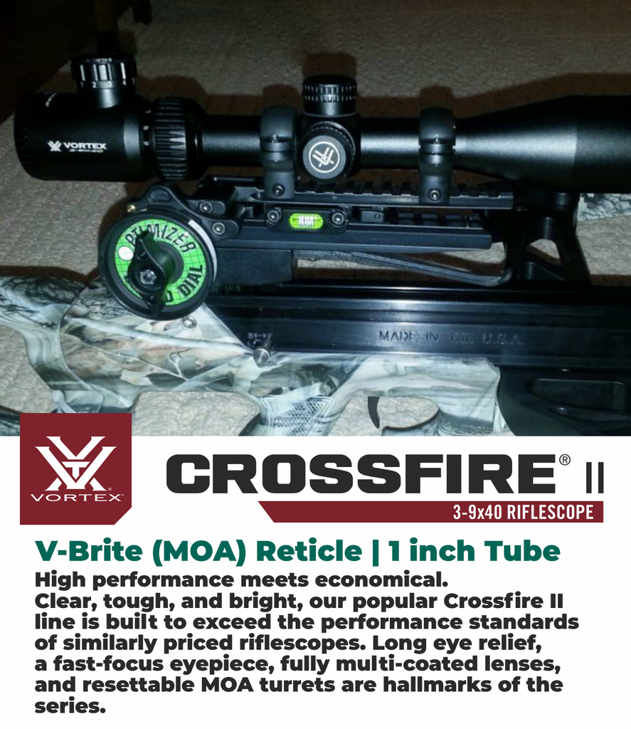 Vortex Optics Crossfire II 3-9x40 SFP Riflescope V-Brite Illuminated MOA  with Wearable4U Bundle