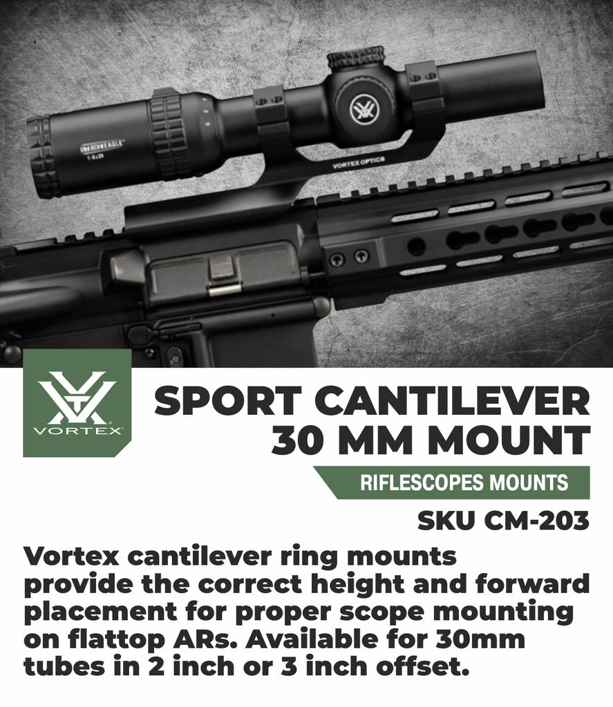 Vortex Optics CM-203 Sport Cantilever 30mm Mount with 3-inch