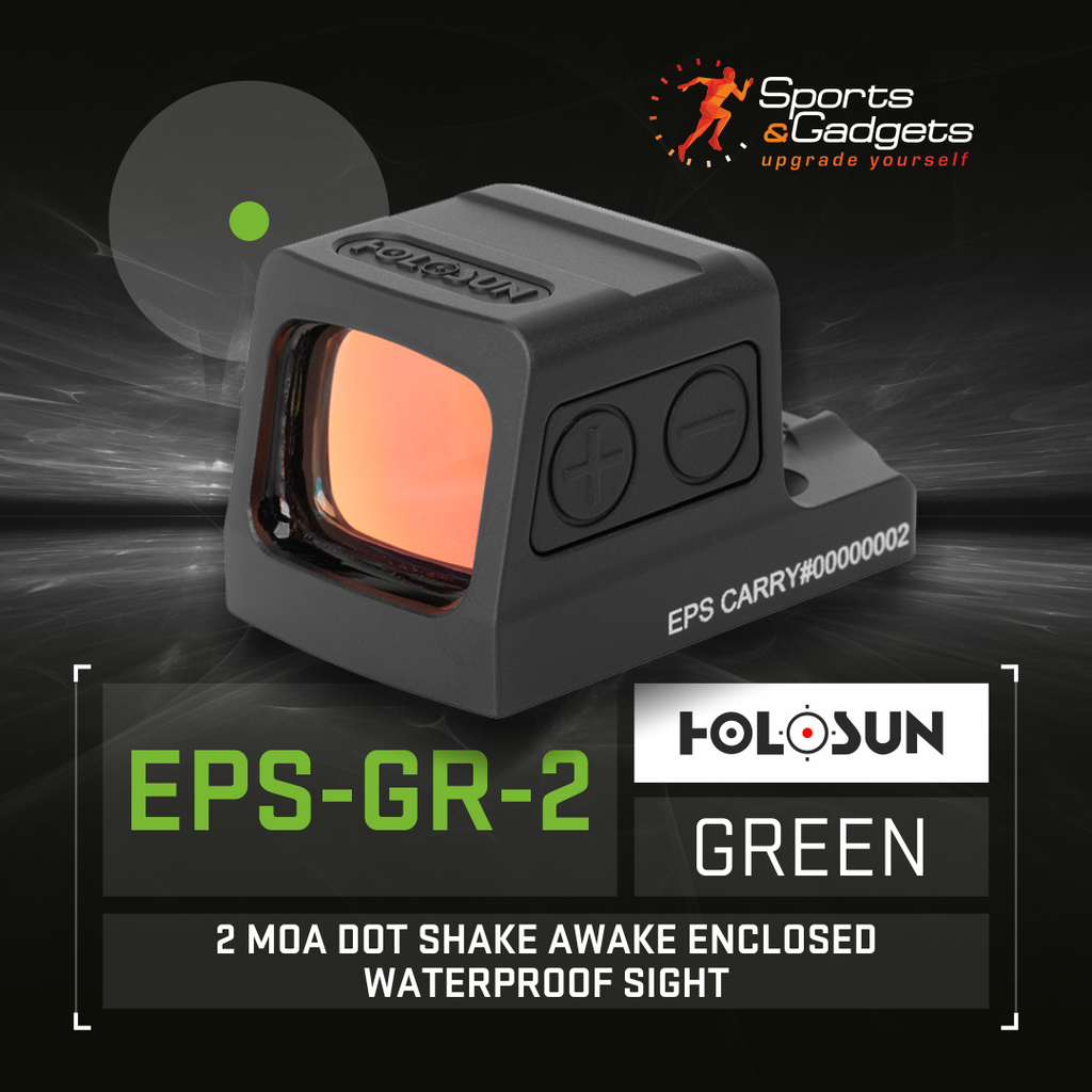 Experience Precision with the Holosun EPS-GR-2 Green 2 MOA Dot Shake Awake Enclosed Waterproof Sight