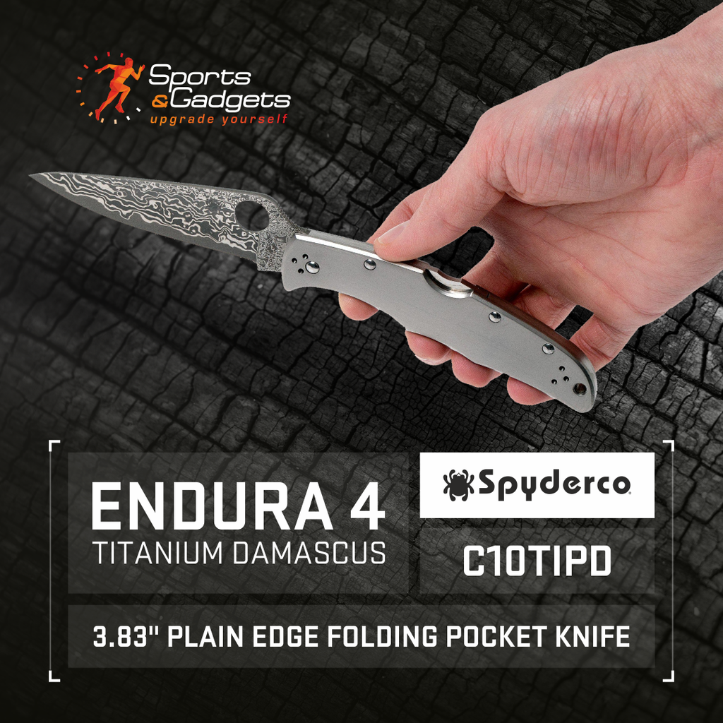 The Perfect Fusion of Art and Functionality: Spyderco Endura 4 Titanium Damascus Folding Pocket Knife