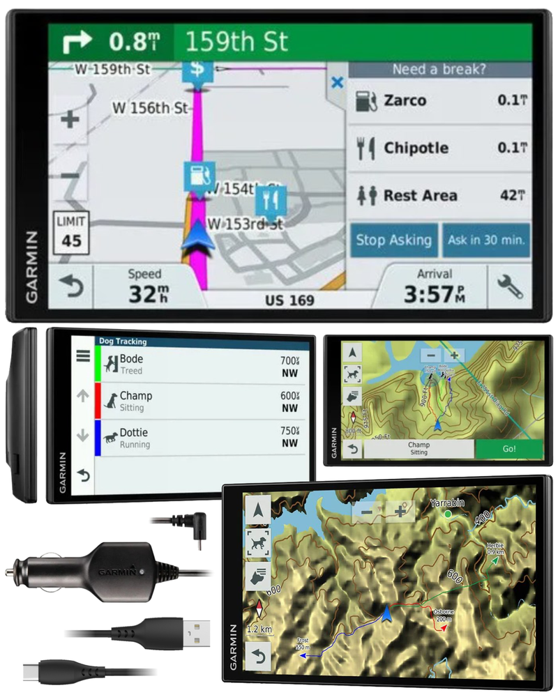 Garmin Drivetrack 71 in-Vehicle Dog Tracking and GPS Navigator 6.95" TFT Display (010-01982-00)