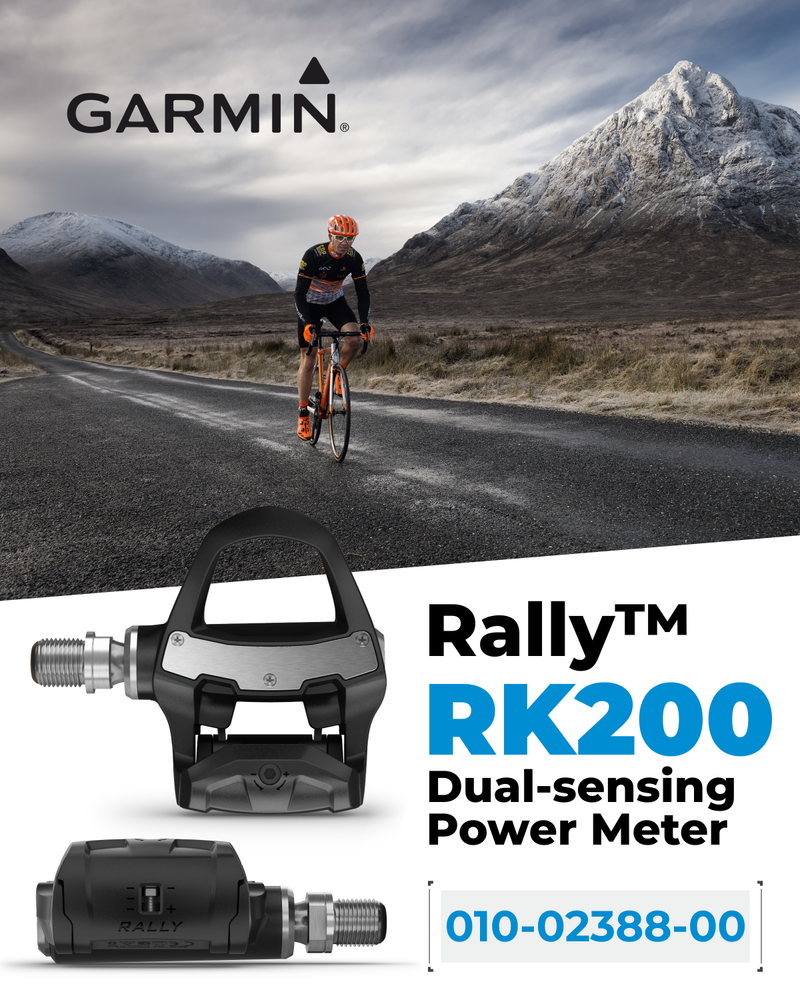 Garmin Rally RK200 Dual-Sensing Power Meter Pedals, Advanced Cycling Dynamics, Left/Right Balance, LOOK KEO Cleat Compatible, Up to 120 H Battery Life (010-02388-00)