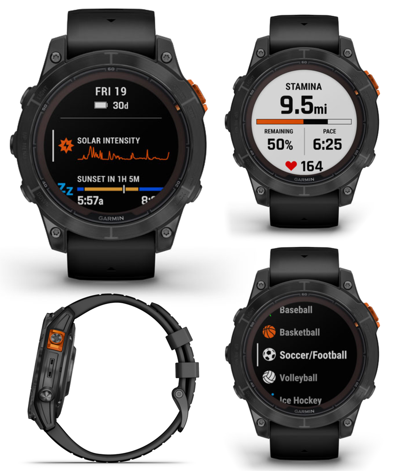 Garmin Fenix 7 Pro Solar Series Multisport GPS 42/47/51 mm Smartwatch | Wearable4U Bundle