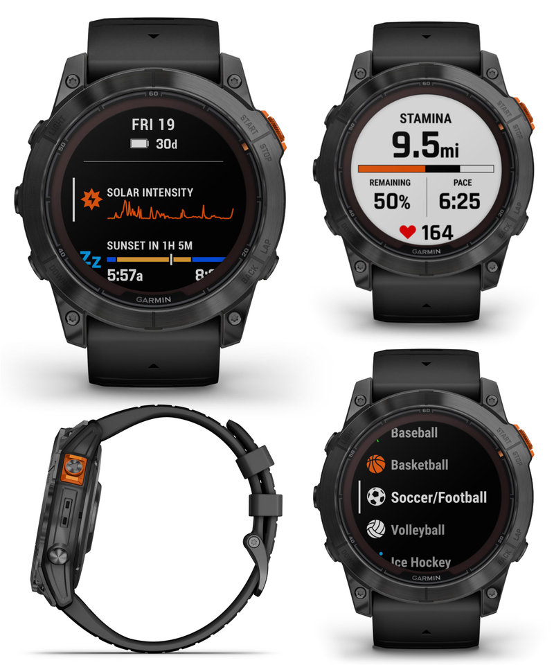 Garmin Fenix 7 Pro Solar Series Multisport GPS 42/47/51 mm Smartwatch | Wearable4U Bundle