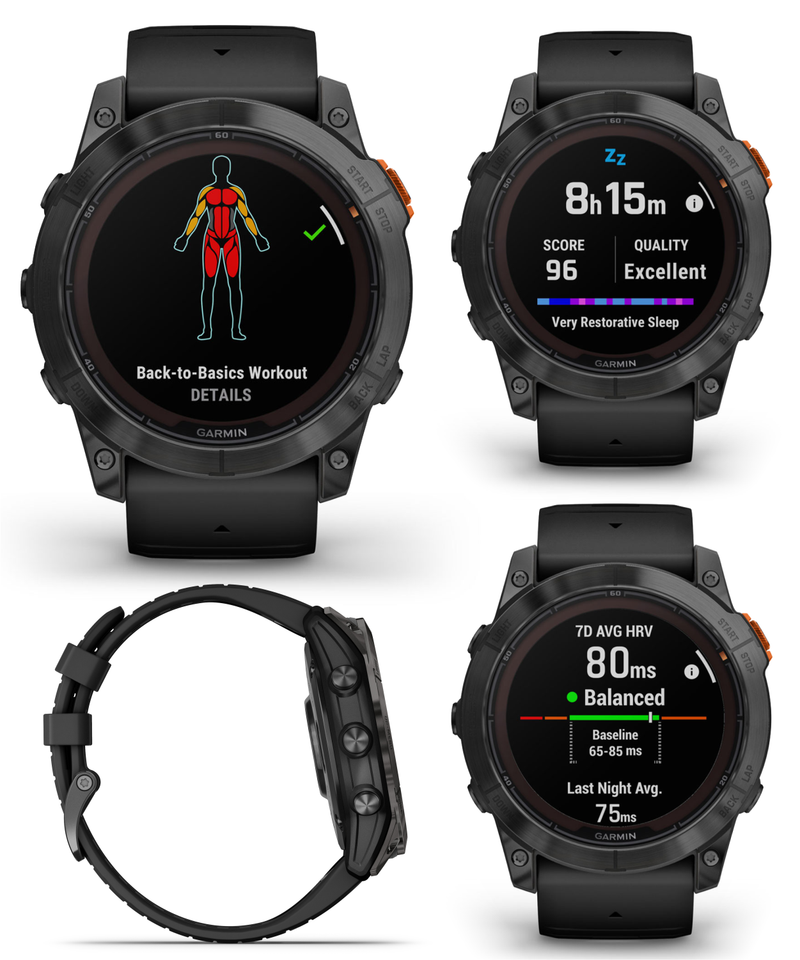 Garmin Fenix 7 Pro Solar Series Multisport GPS 42/47/51 mm Smartwatch | Wearable4U Bundle