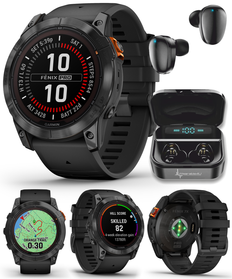 Garmin Fenix 7 Pro Solar Series Multisport GPS 42/47/51 mm Smartwatch | Wearable4U Bundle