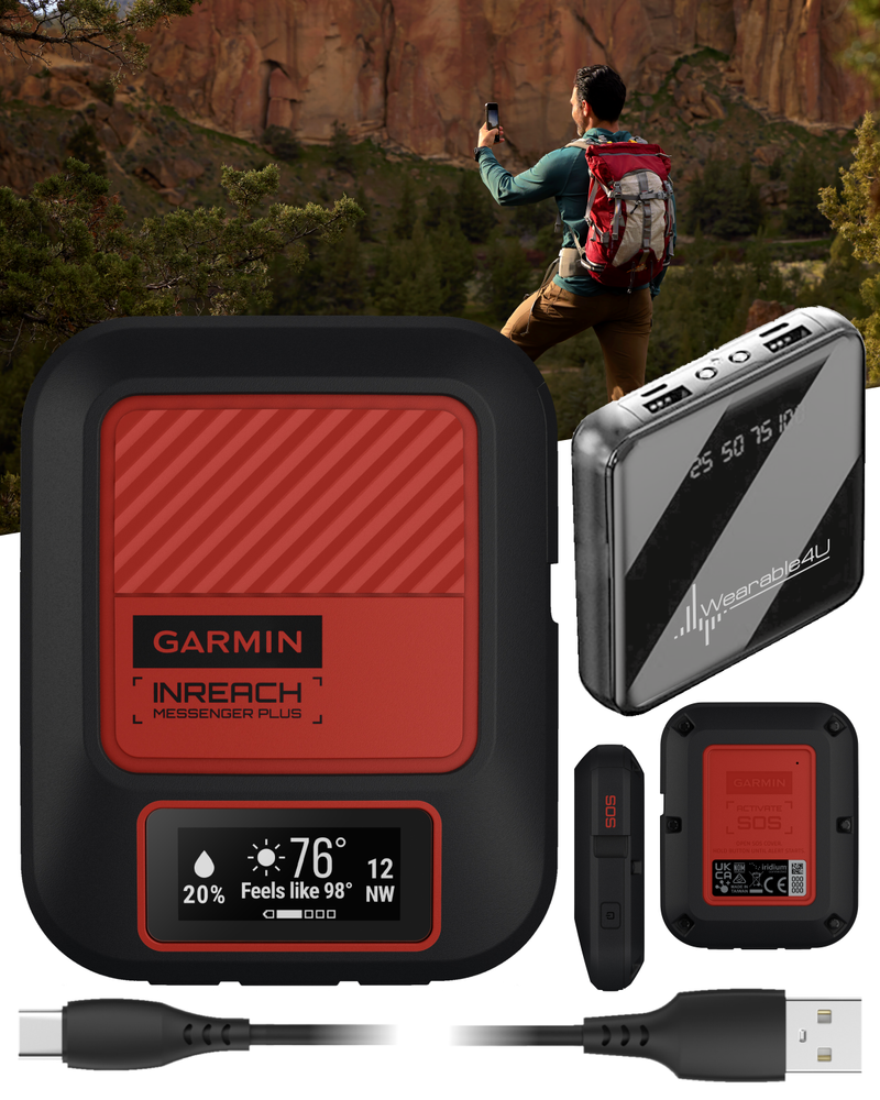 Garmin inReach Messenger Plus, with voice recordings, photos, and group messaging, Wearable4U