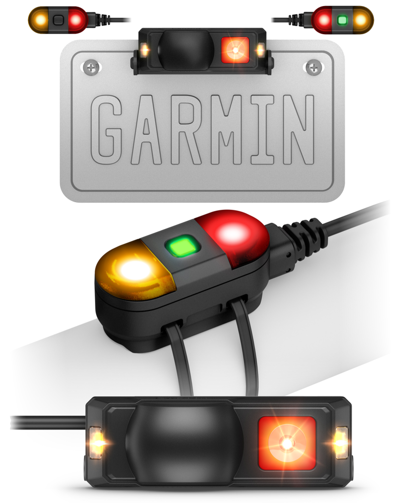 Garmin Zumo R1 Radar, Motorcycle Rearview and Blind Spot Radar with External Lights, Audio Alerts and Heads-up Indicator 010-02902-00