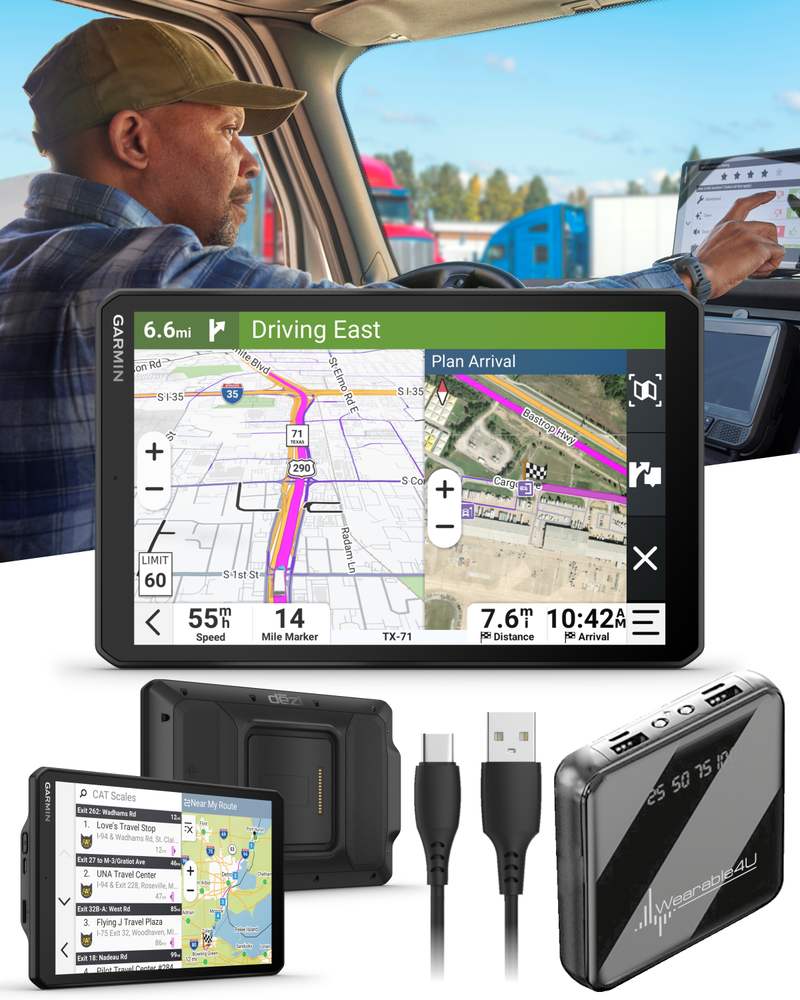 Garmin dezl OTR Easy-to-Read GPS Truck Navigator, Wearable4U