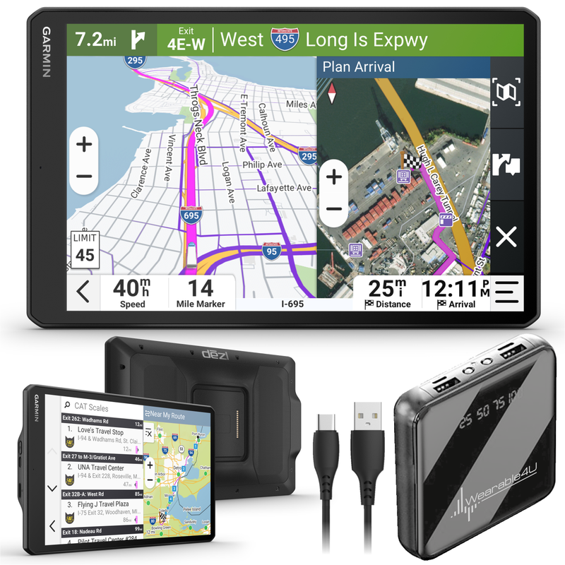 Garmin dezl OTR Easy-to-Read GPS Truck Navigator, Wearable4U