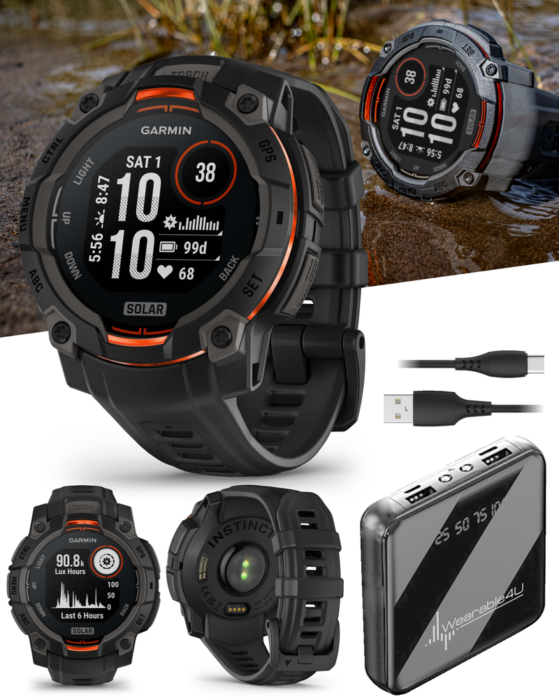 Garmin Instinct 3 Rugged Outdoor GPS Smartwatch, Wearable4U