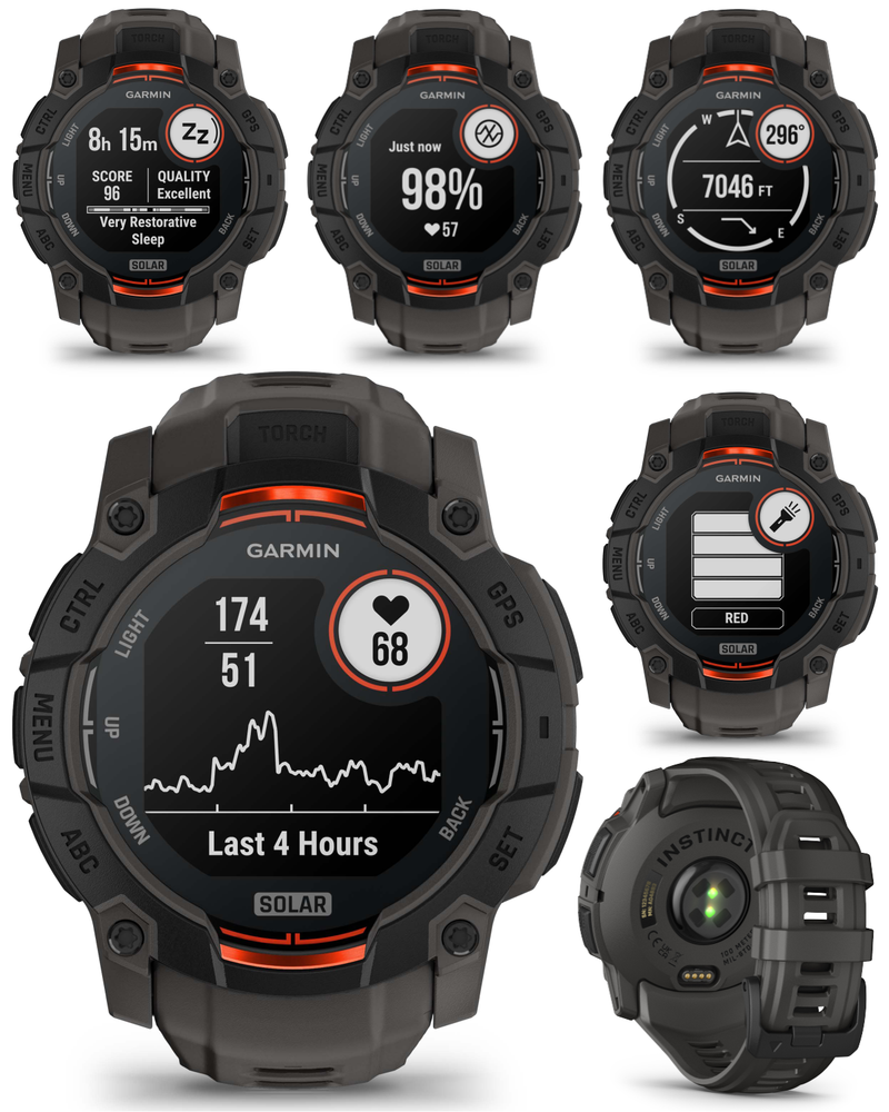 Garmin Instinct 3 Rugged Outdoor GPS Smartwatch, Wearable4U