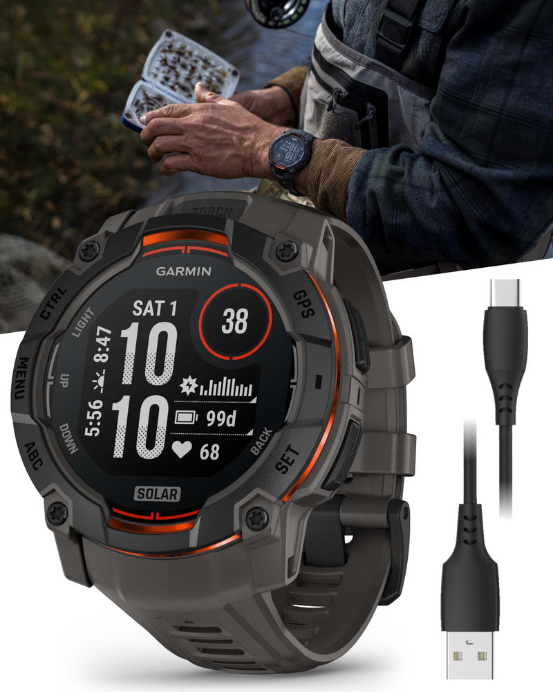 Garmin Instinct 3 Rugged Outdoor GPS Smartwatch, Wearable4U