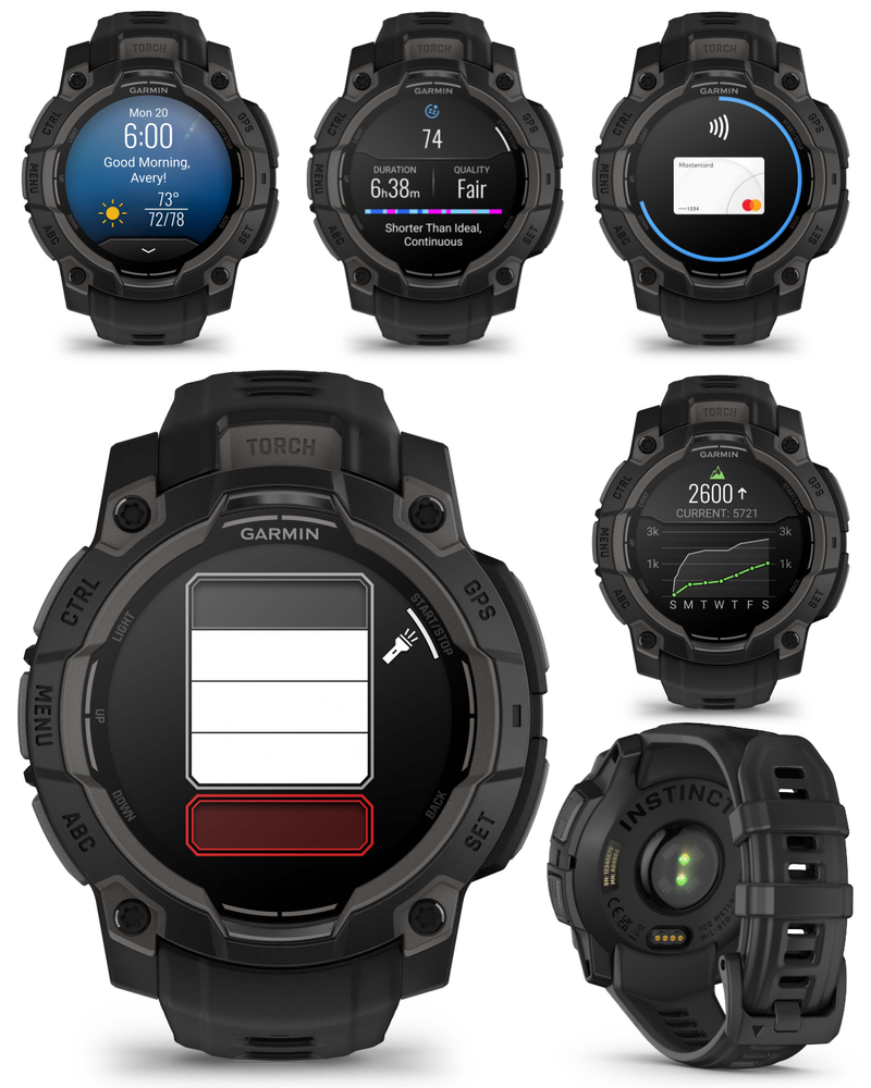 Garmin Instinct 3 Rugged Outdoor GPS Smartwatch, Wearable4U