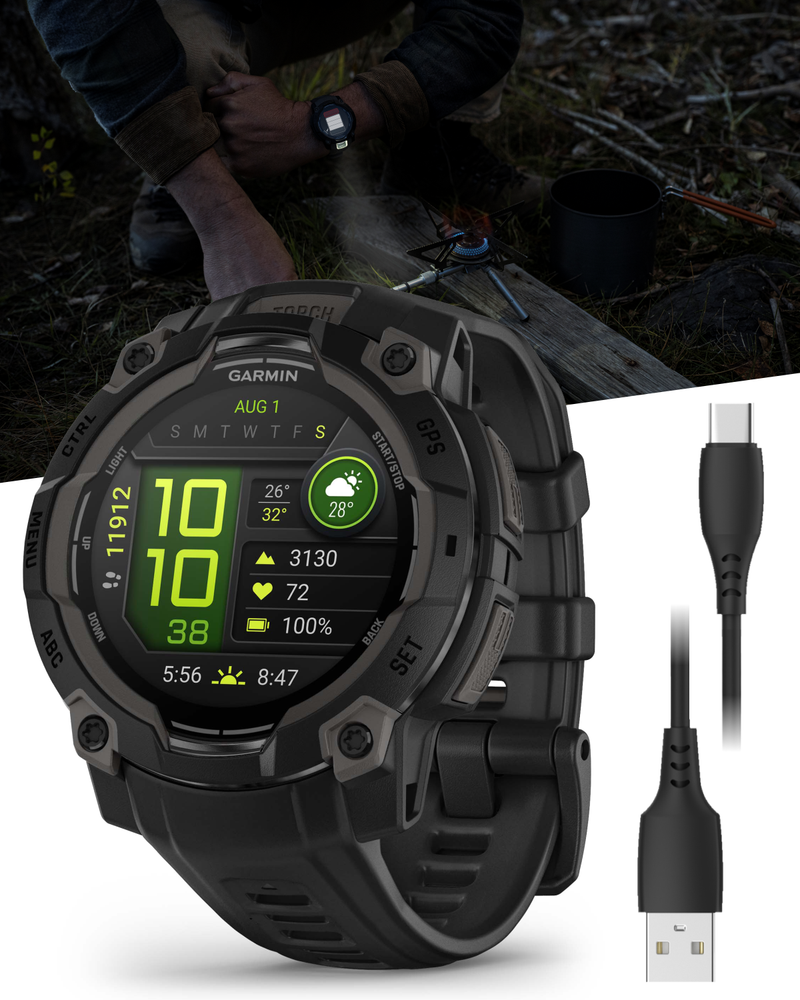 Garmin Instinct 3 Rugged Outdoor GPS Smartwatch, Wearable4U