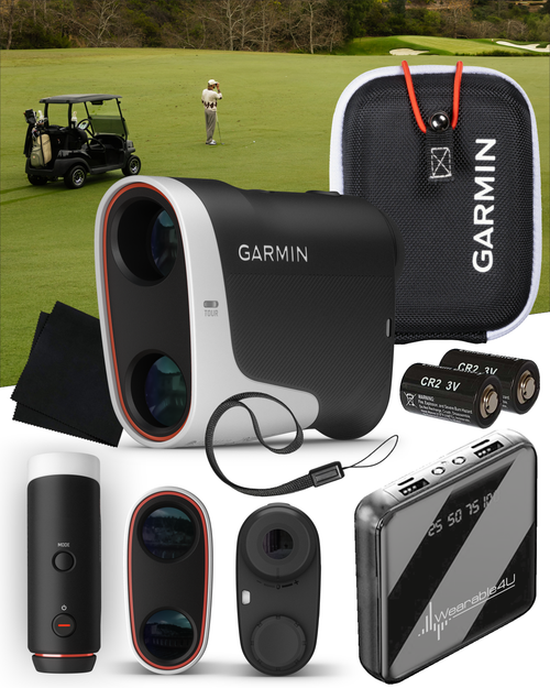 Garmin Approach Z30 Golf Laser Range Finder (400 yards, 6X magnification) with Wearable4U Power Bank and CR2 Battery Bundle…