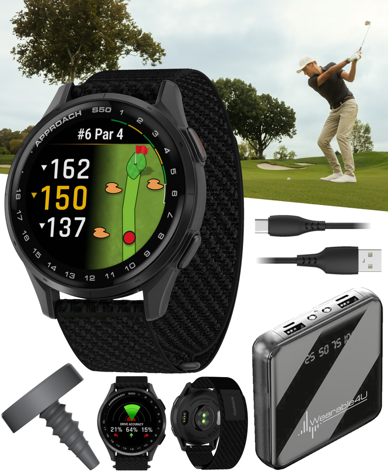 Garmin Approach S50 Golf GPS Smartwatch, Wearable4U