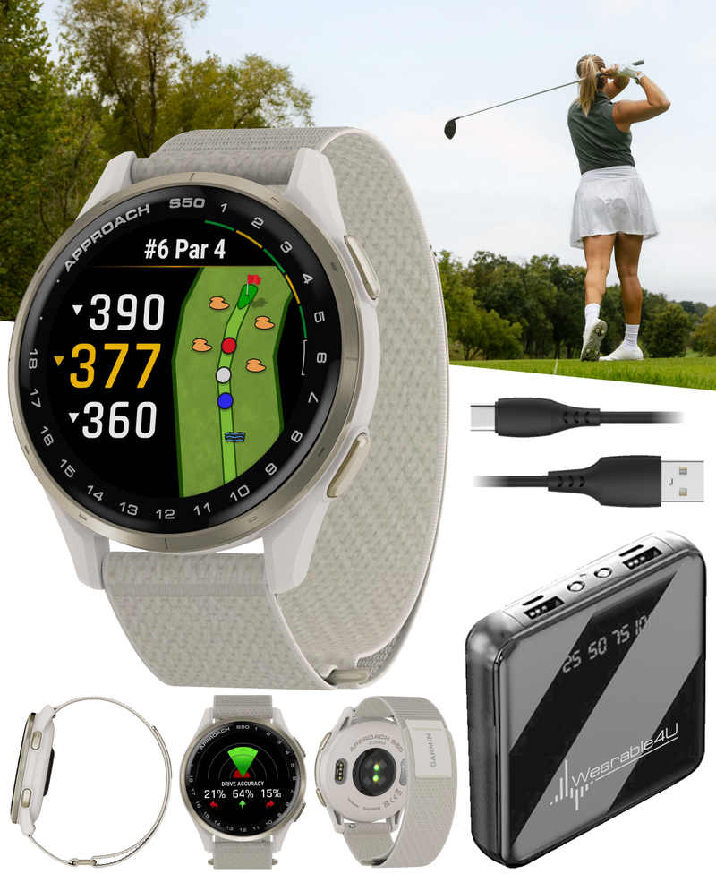 Garmin Approach S50 Golf GPS Smartwatch, Wearable4U