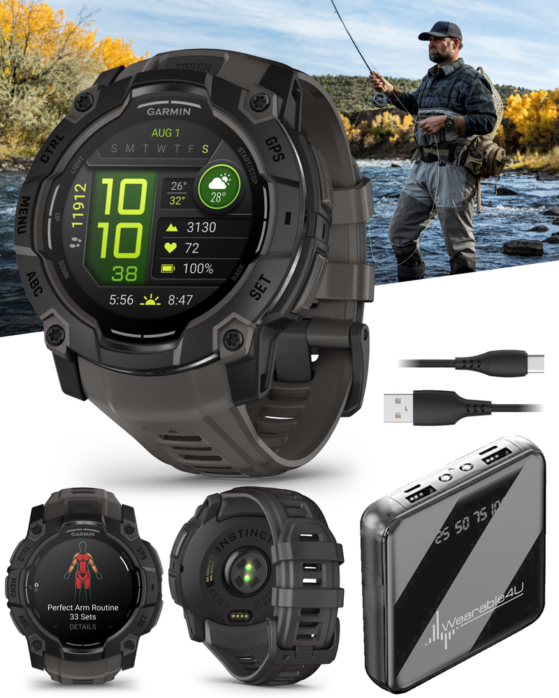 Garmin Instinct 3 Rugged Outdoor GPS Smartwatch, Wearable4U