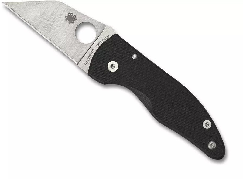 Spyderco Microjimbo Black G-10 2.45" Plain Edge Folding Pocket Knife (C264GP)