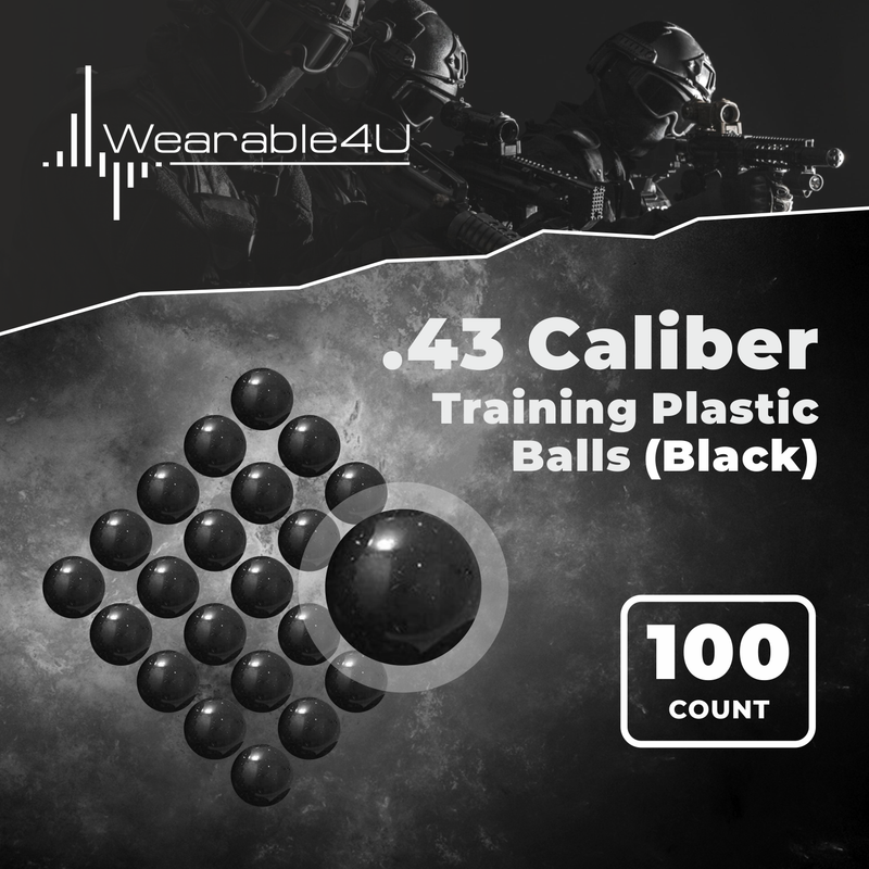 Wearable4U .43 Caliber New Reusable Training Plastic Balls for Paintball Gun