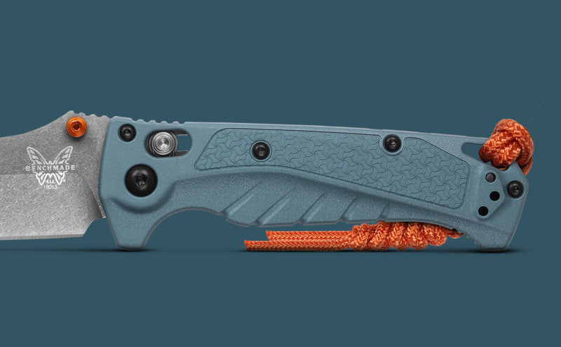 Benchmade Mini Adira Depth Blue Grivory Drop-Point 3.21'' CPM-MagnaCut Folding Knife (18065)