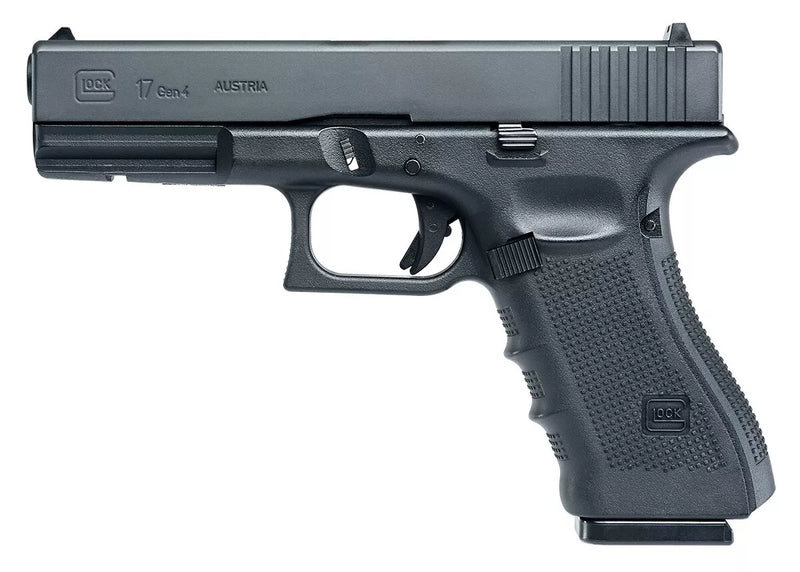 Umarex GLOCK 17 Gen4 Blowback .177 Cal CO2 Air Pistol with Pack of 1500ct BBs and Pack of 5x12 gram CO2 Tanks ad Extra Mag Bundle (Black)