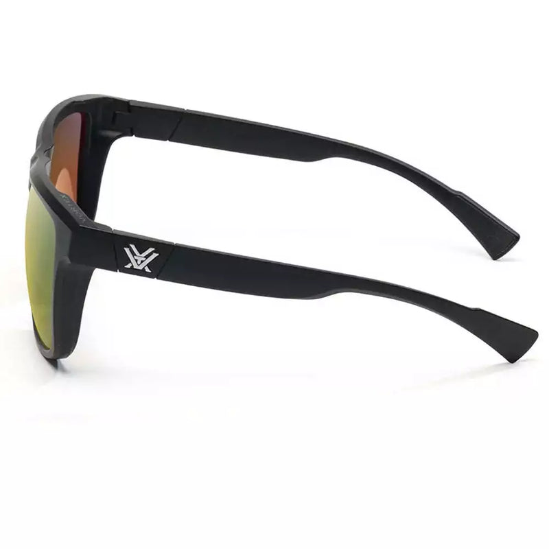 Vortex Optics Banshee Sunglasses UV Protection, Polarized, Ballistic Rated, Black/Amber - Gold Mirror (EBA-BKA-GL)