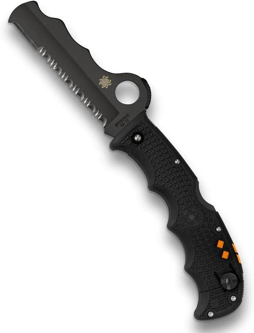 Spyderco Assist 3.68" VG-10 CombinationEdge Black Folding Pocket Knife (C79PSBBK)