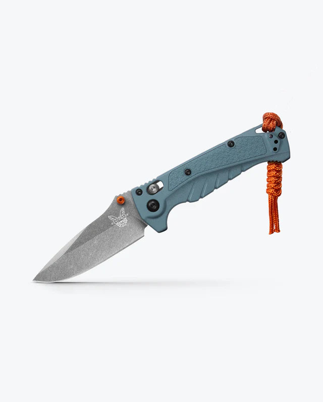 Benchmade Mini Adira Depth Blue Grivory Drop-Point 3.21'' CPM-MagnaCut Folding Knife (18065)