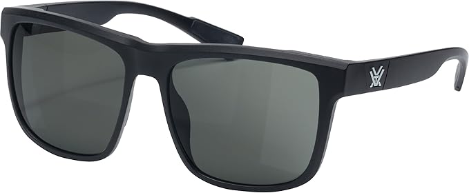 Vortex Optics Banshee Sunglasses UV Protection Polarized Ballistic Rated, Black/Smoke - No Mirror (EBA-BKS)