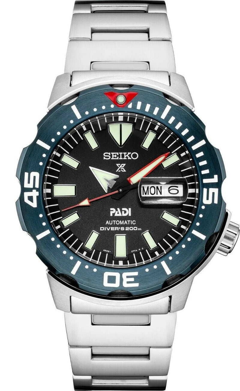 Seiko Prospex PADI Special Edition Automatic Diver 42.4 mm Black Dial Men's Watch (SRPE27)