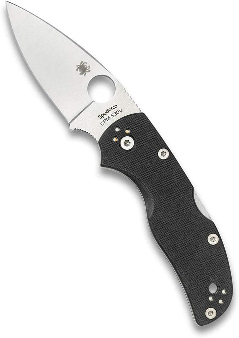 Spyderco Native 5 G-10 Black 2.95" Plain Edge Folding Pocket Knife (C41GP5)