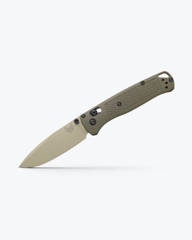 Benchmade Bugout Dark Olive Grivory 3.235" Plain Edge Folding Pocket Knife (535TN-11)