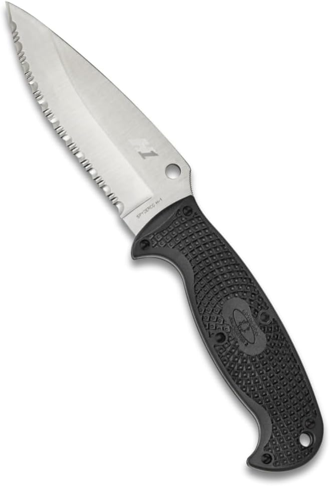 Spyderco Jumpmaster 2 FRN Black SpyderEdge 4.47" Fixed Blade Pocket Knife (FB24SBK2)