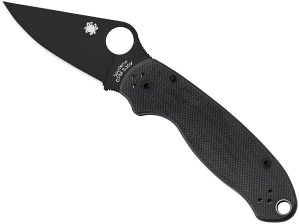 Spyderco Para 3 2.93" Plain Edge Folding Pocket Knife (C223GPBK)