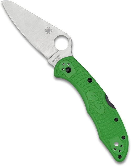 Spyderco Salt 2 Green 3" Plain Edge Folding Pocket Knife (C88FPGR2)