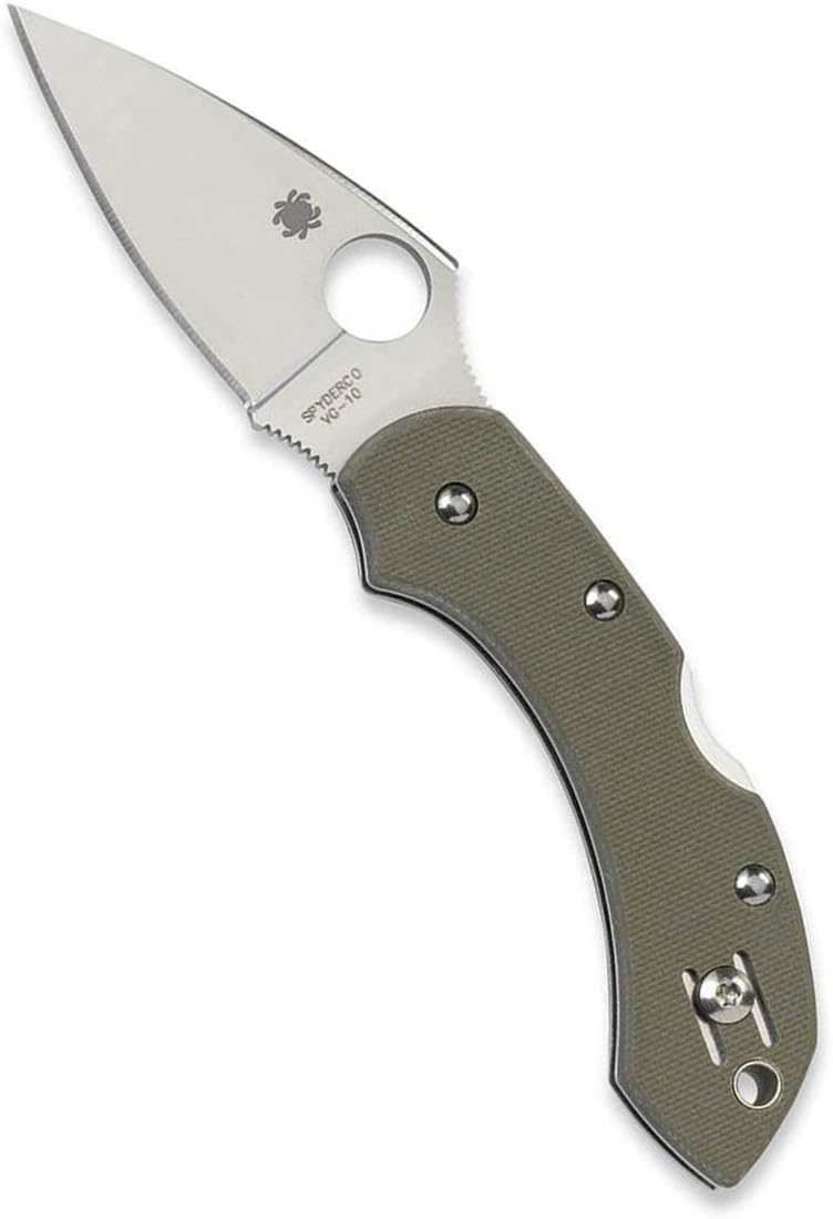 Spyderco Dragonfly G-10 Foliage Green 2.25" Plain Edge Folding Pocket Knife (C28GPFG)