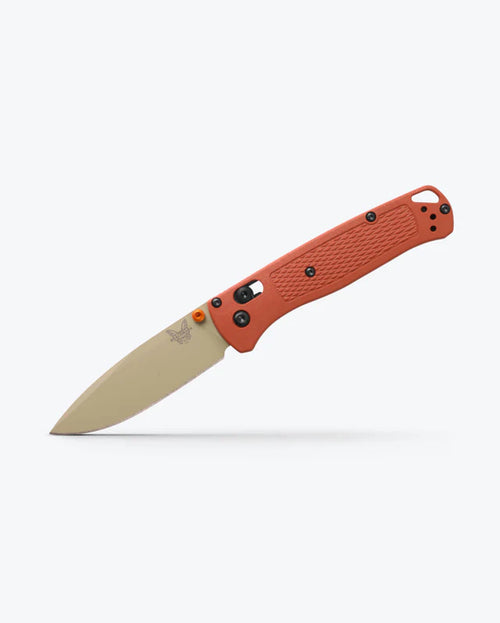 Benchmade Bugout Rust Orange Grivory 3.235" Plain Edge Folding Pocket Knife (535TN-10)