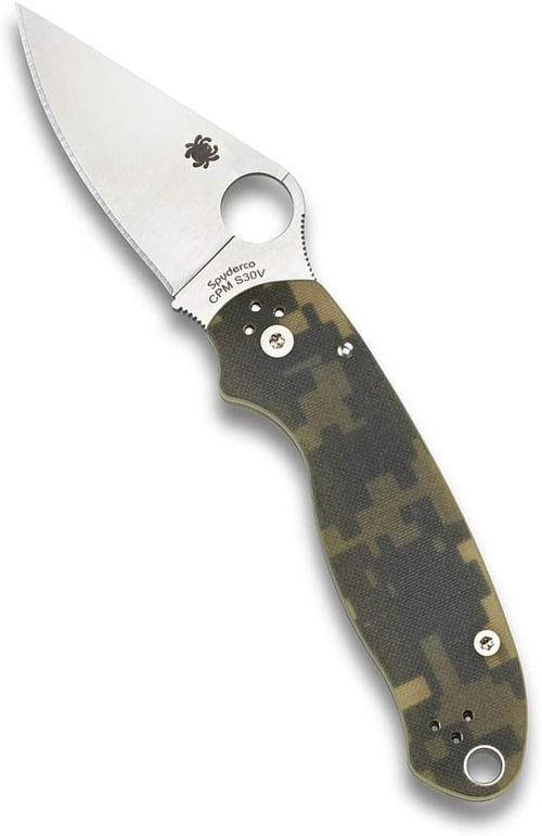 Spyderco Para 3 Digital Camouflage G-10 2.93" Plain Edge Folding Pocket Knife (C223GPCMO)