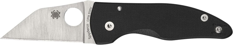 Spyderco Microjimbo Black G-10 2.45" Plain Edge Folding Pocket Knife (C264GP)