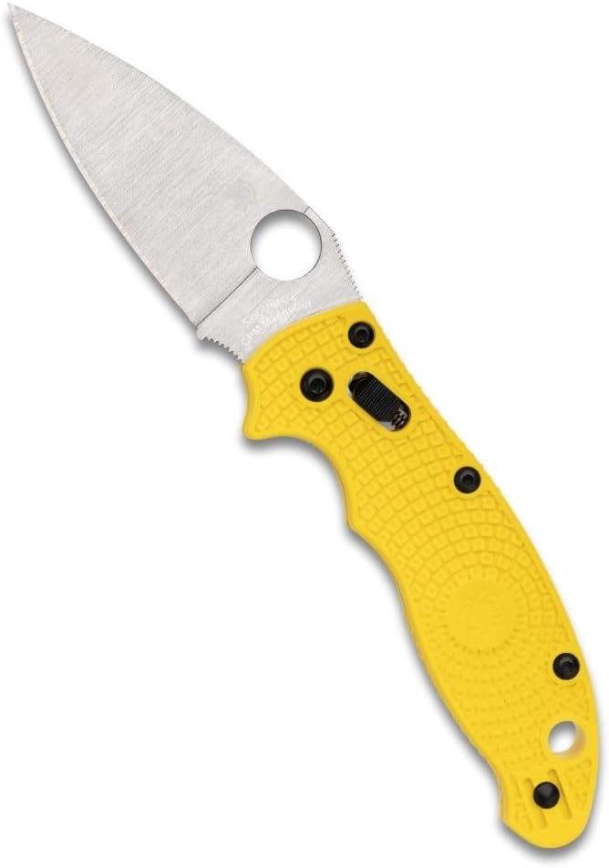 Spyderco Manix 2 Lightweight Salt CPM MagnaCut 3.37" Plain Edge Folding Pocket Knife (C101PYL2)