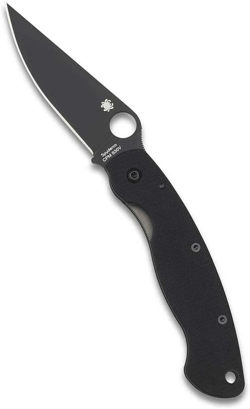 Spyderco MilitaryModel 4" Plain Edge Folding Pocket Knife (C36GPBK)