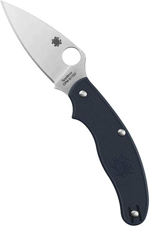 Spyderco UK Pen Knife DK Blue S110V Plain Edge 2.98" Folding Pocket Knife (C94PDBL)