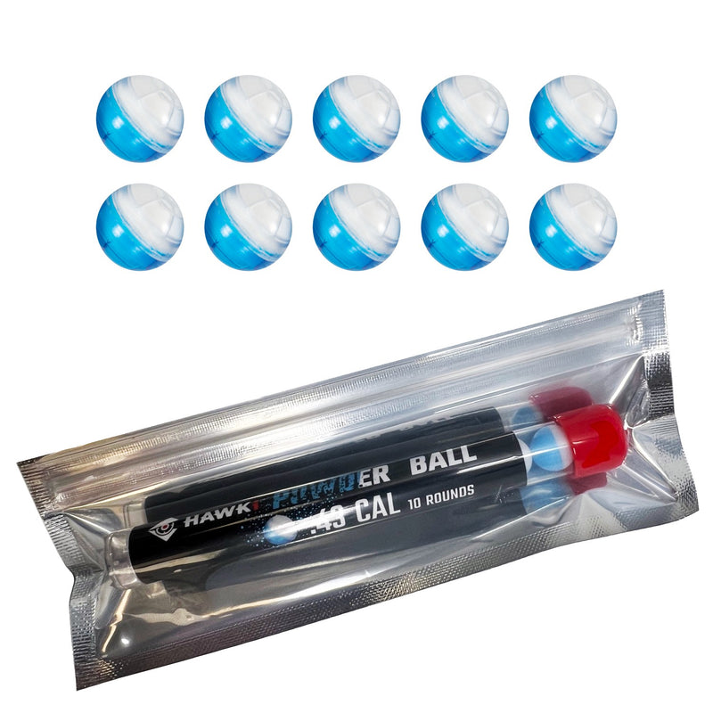 Hawki .43 Cal or .50 Cal or .68 Cal Powder Training Balls Non-Lethal for Paintball Guns, Great for Practice