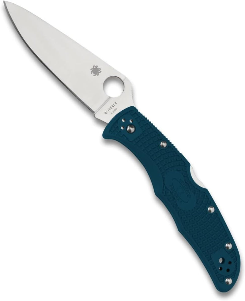 Spyderco Endura 4 FRN K390 Dark Cyan 3.8" Plain Edge Folding Pocket Knife (C10FPK390)