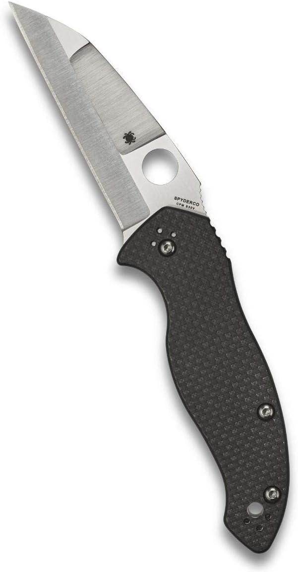 Spyderco Canis 3.43" Plain Edge Wharncliffe Folding Pocket Knife (C248CFP)