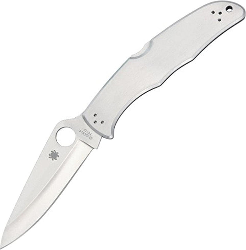 Spyderco Endura 4 Stainless Steel 3.82" Plain Edge Folding Pocket Knife (C10P)