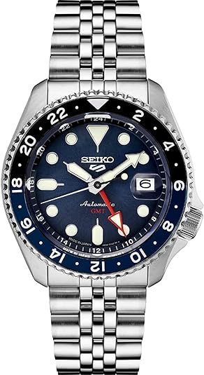 Seiko 5 Sports SKX Sports Style GMT Series Automatic 42.5 mm Blue Dial Men's Watch (SSK003)