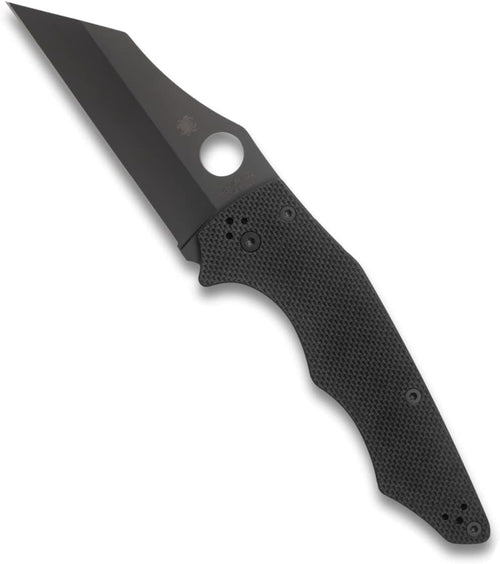 Spyderco Yojimbo Black Plain Edge 3.98" Folding Pocket Knife (C253GPBBK)